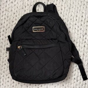 Marc Jacobs Quilted Nylon Black Backpack